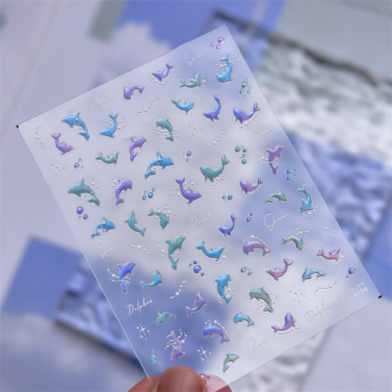 Tomoni Dolphin shell  Nail Stickers