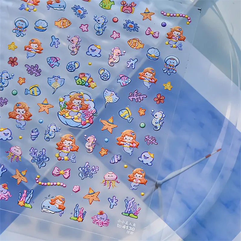 Tomoni Dolphin shell  Nail Stickers