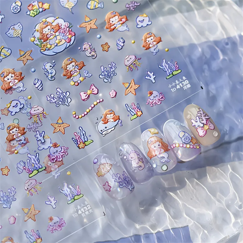 Tomoni Dolphin shell  Nail Stickers