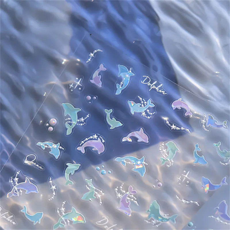 Tomoni Dolphin shell  Nail Stickers